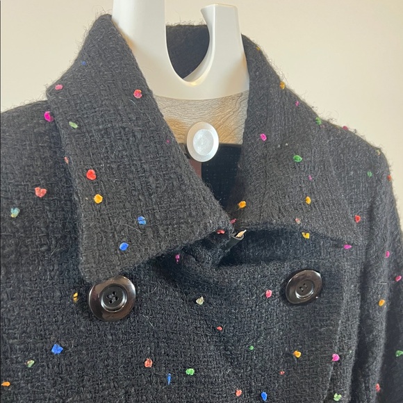 Muse Jackets & Blazers - Muse by Christian Chenail Black Double-Breasted tweed rainbow popcorn blazer